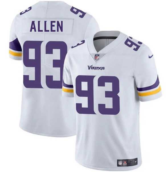 Men & Women & Youth Minnesota Vikings #93 Jonathan Allen White 2025 Vapor Limited Stitched Jersey->minnesota vikings->NFL Jersey